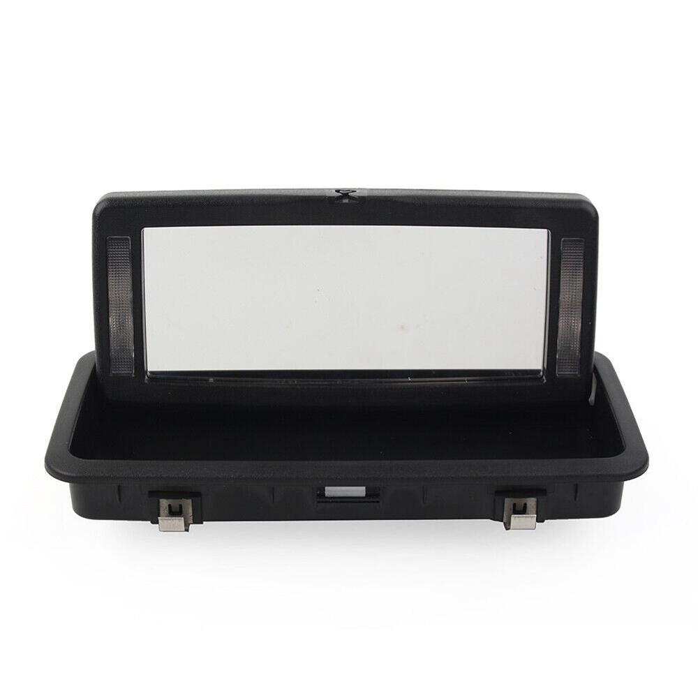 1Pc Black Rear Row Makeup Mirror with Lights C2D19845PVJ For Jaguar XJ 2010-2019