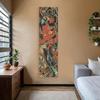 VIKAMA Wall Hanging Tapestry Aesthetic Japanese Wave Art Beach Home Decor Vintage Red Sun and Ocean Canvas Wall Print