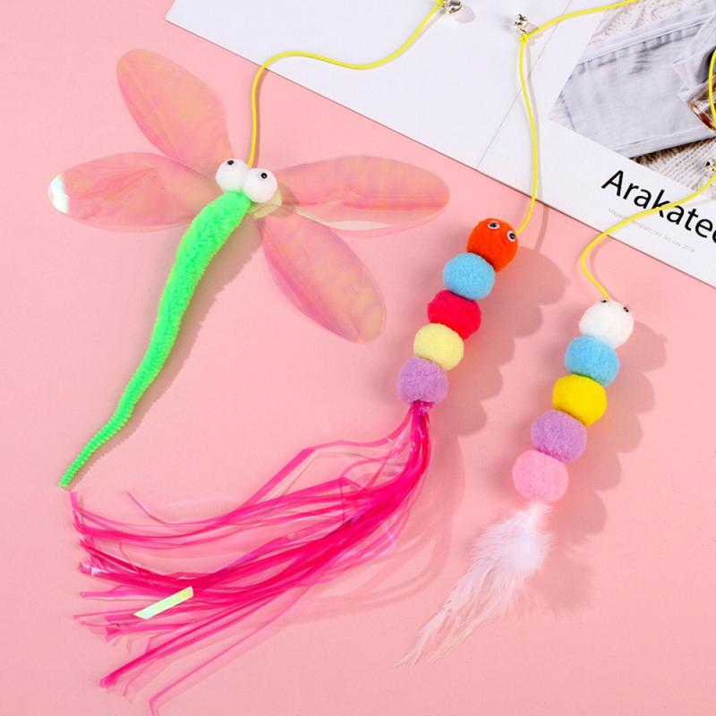 Pisică de pluș Teaser Stick Ușă agățată Joacă interactivă Urmarire Jucării pentru exerciții Articole pentru animale de companie pentru interior