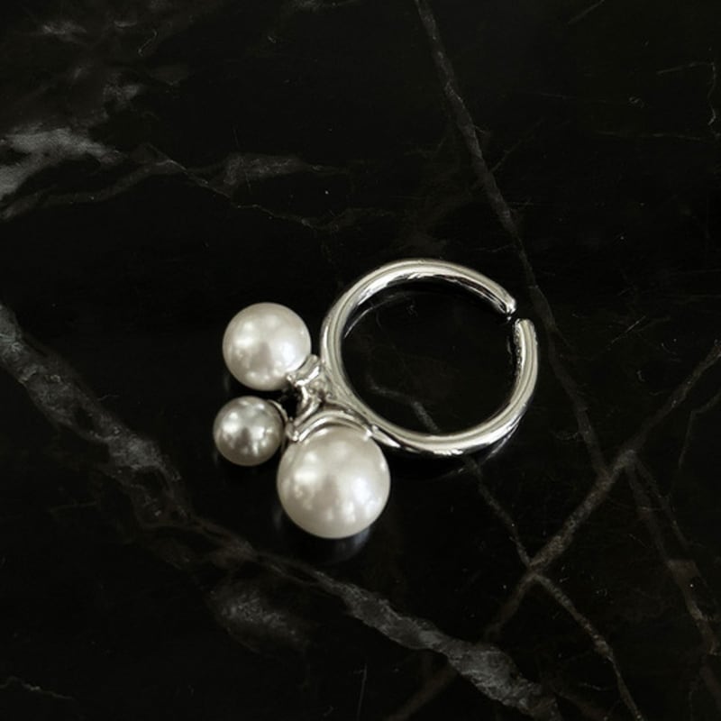 mosxe [925silver] Move pearl ring