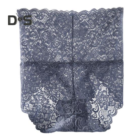 

Женские трусики с высокой талией, ажурное кружево, хорошая воздухопроницаемость, цветочная вышивка, однотонные трусы, облегающие, тонкие, быстросохнущие, повседневные спортивные женские трусы M синий