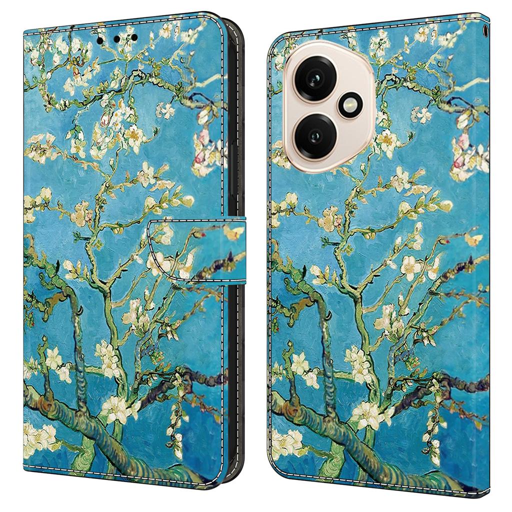 Для Honor 400 5G (Глобальний) Шкіряний чохол з друком візерунка Гаманець Підставка Відкидна кришка для телефону