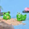 6Pcs/Set Mini Frog Figurine Mold Garden Bonsai Micro Landscape Home Ornaments Yousheng