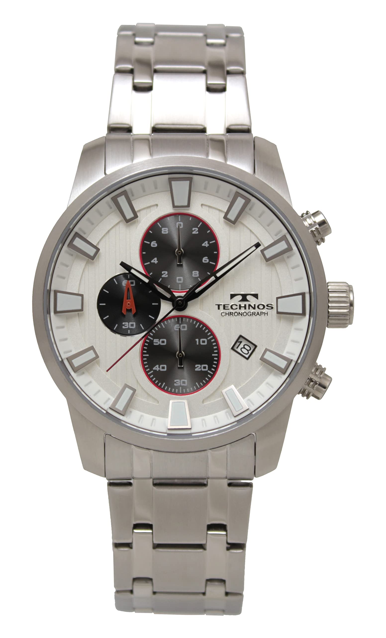 

[Technos] Часы-хронограф T0B71SS мужские серебристые