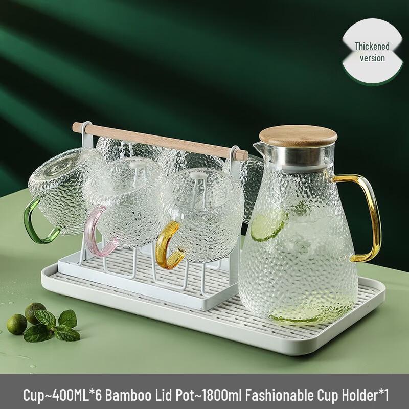 Zhuopu Hammered Glass Drinkware Set
