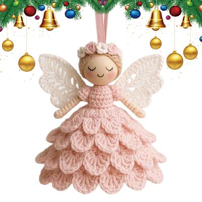 Háčkovací sady pro dospělé Andělská ozdoba Ručně vyráběná vánoční ozdoba Sada přízí a řemesel pro ženy, teenagery, děti, milovníky ručních prací