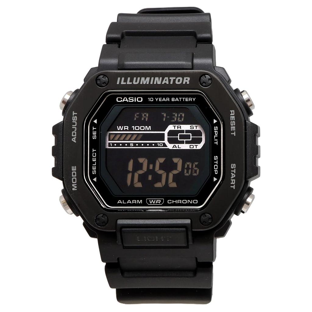 Casio Standard Digital Metal Face Men's Watch MWD-110HB-1BV Full Black