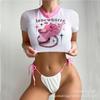 Xinsi Tie-dyed Split Three-piece Swimsuit Beach Vacation Suit Sexy Bikini