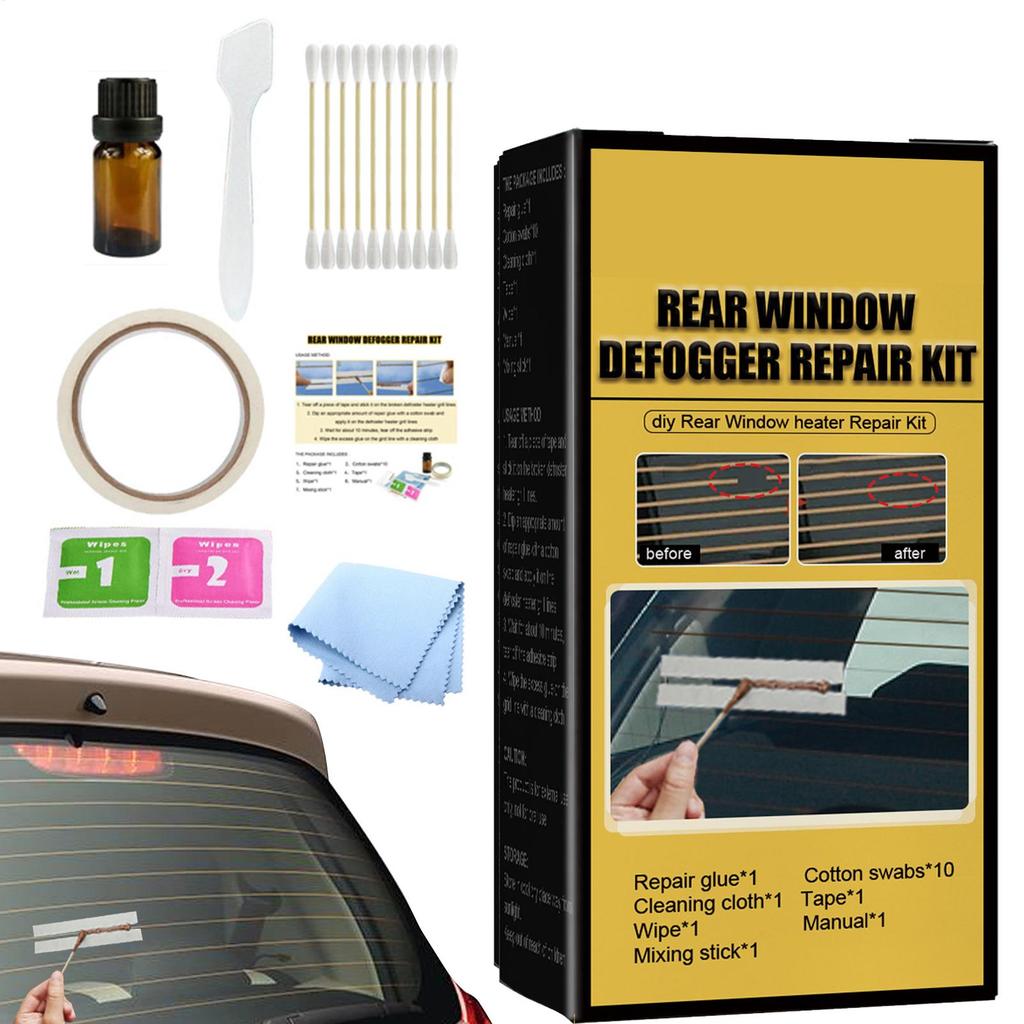 Car Rear Window Defogger Repair Kit DIY Quick Repair Scratched Broken Defroster Fix Heater Glass Lines Defroster Grid