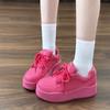Internet celebrity explosion yellow board shoes women 2025 new autumn dopamine platform heightening casual shoes ins trendy women