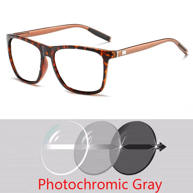 Modische quadratische Brille Herren Damen Aluminium-Magnesium Korrektionsbrille 0 -0,5 -1,0 -2,0 Bis -6,0