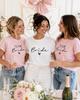 Team Bridesmaids Cotton Tshirts Bachelorette Party Wedding Procession Bridesmaids Printed Tshirts 2026 Unisexs Wedding Tops
