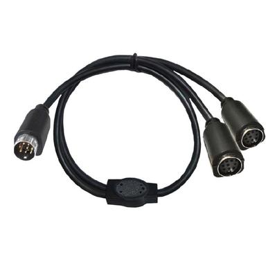 1 To 2 Double Output 8Pin DIN Splitter Cable 8 Pin S-Video Cord for Music Gear Enhances Auditory Transmission
