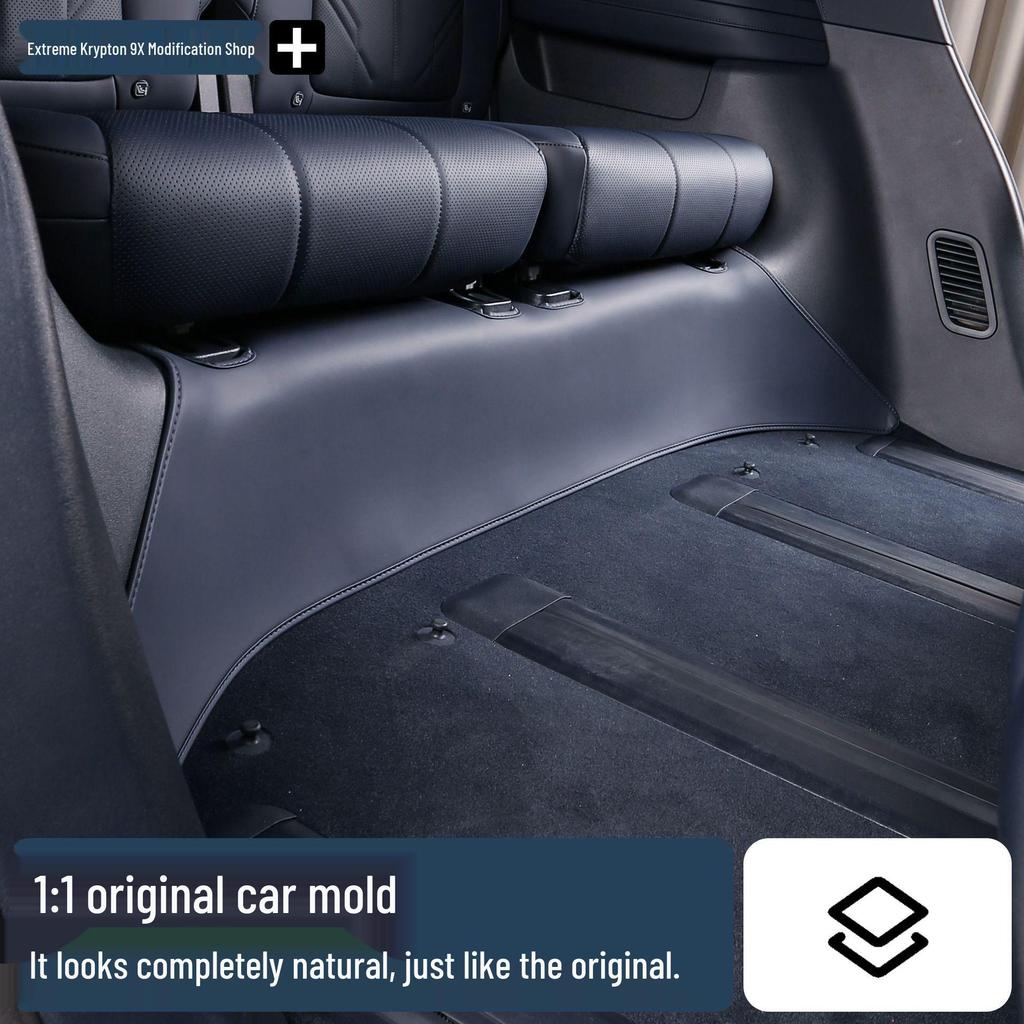 Jike 9X Leather Anti-Kick Pads for Third-Row Seats: Scratch Protection & Interior Enhancement.