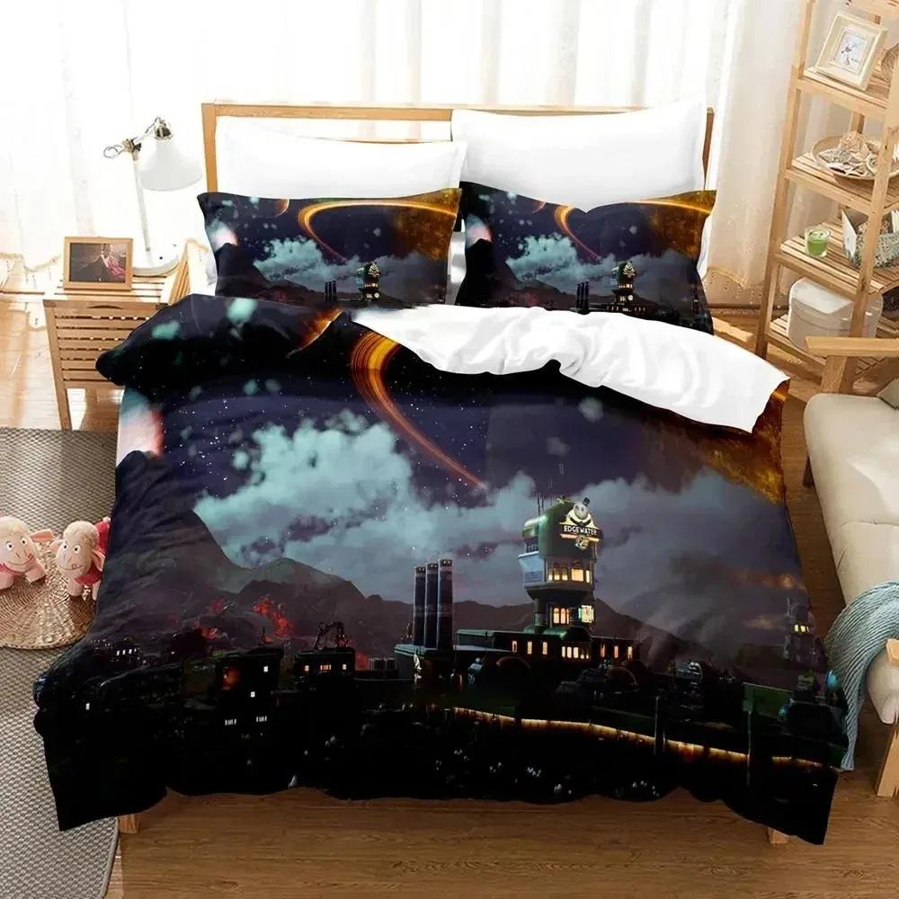 3D Print Game Outer Worlds Bedding Set Duvet Cover Bed Set Quilt Cover Pillowcase Comforter King Queen Size Boys Adult Bedding