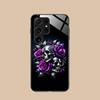 Silberne Totenkopf Glas Handyhülle für Samsung Galaxy S26 S25 S24 S23 S22 S21 S20 Note20 Plus FE Ultra Bunte Abdeckung