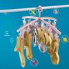 Rotating Multifunctional Clothes Drying Rack with 12 Clips for Socks, Underwear, and Pants