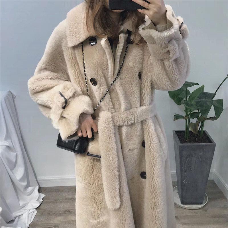 Windjacke Trend Wild Woolen Mantel Frühling und Herbst Große Größe Frau Kleidung Langarm