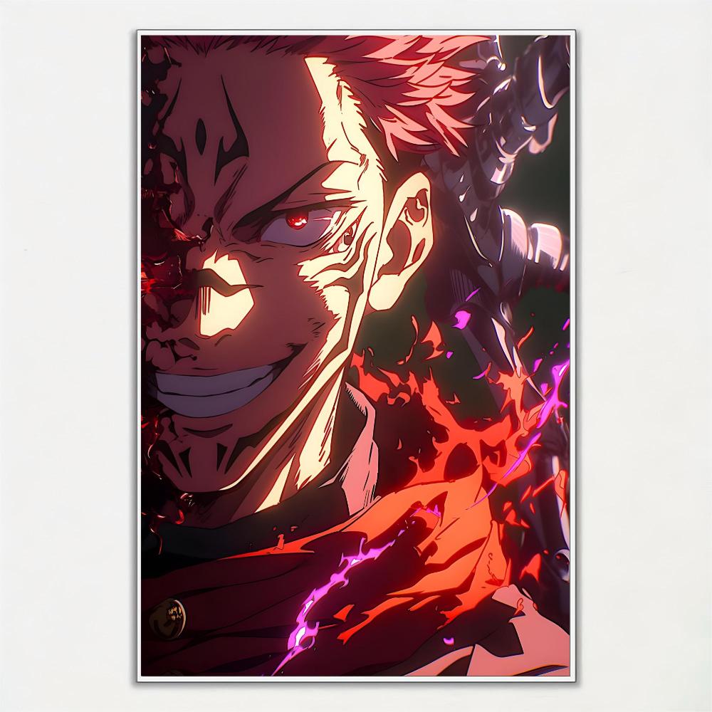 1 szt. Przystojny chłopak anime Ryomen Sukuna Jujutsu Kaisen plakat HD plakaty domowe pokój bar kawiarnia dekoracja sztuka malarstwo ścienne obraz