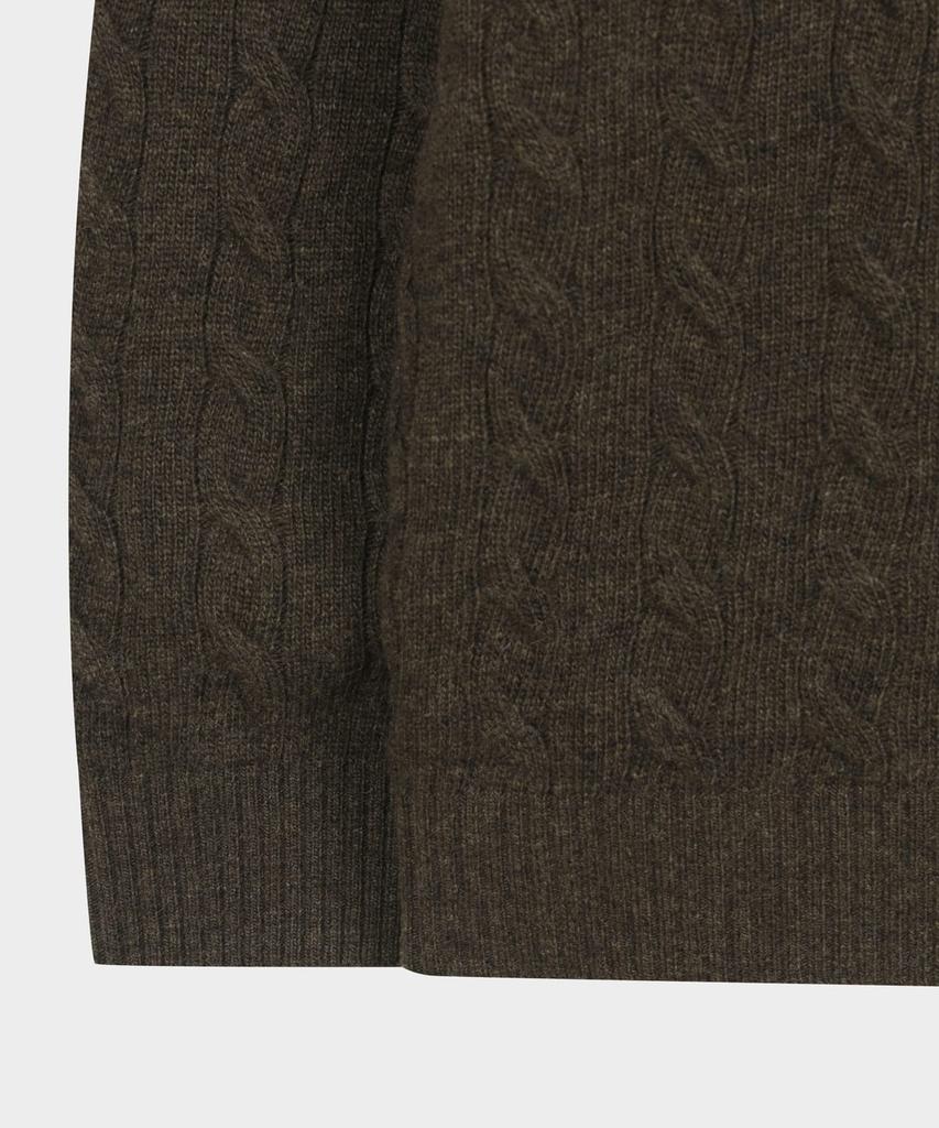 BROOKS BROTHERS Wool Cable Sweater (Brown) (Bbwrmbf401)
