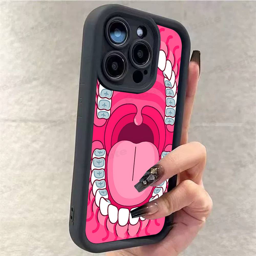 Dentist Tooth Pattern Phone Case For IPhone 17 16 15 13 11 12 14 Pro Max Plus Silicone Cover Shell