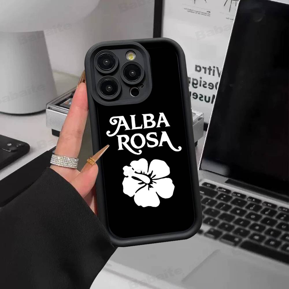 Fashion A-ALBA R-ROSA Silicone Phone Case For IPhone 17 Pro Max 16 15 14 13 12 11 Plus 17 Air