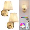 Cross-border Wireless RGB Remote Wall Lamp, American Style for Living Room, Hallway, Hotel Bedside.