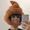 Creative Cute Shit Shape Plush Hat Stuffed Toy Funny Fake Poop Full Headgear Cap Gag Gift Cosplay Party Photo Props