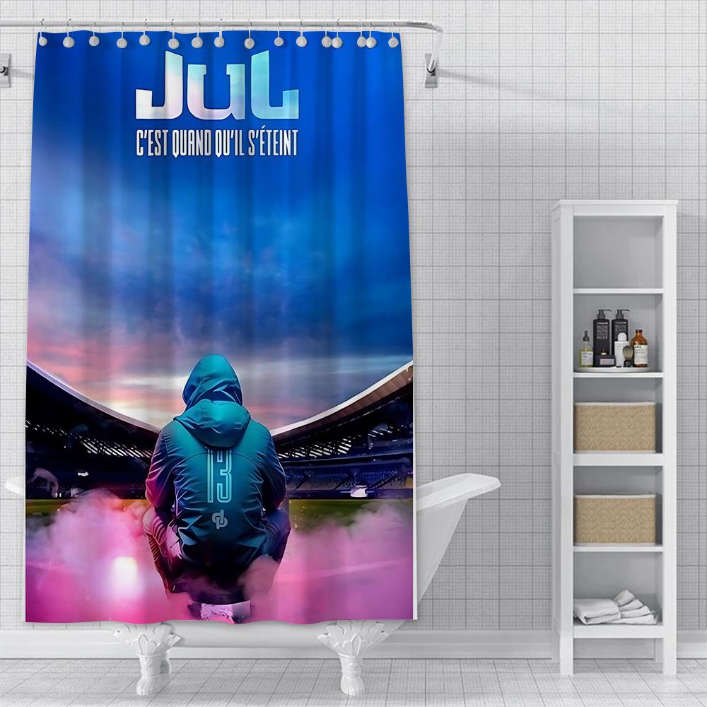 Shower Curtain Waterproof Polyester Fabric Paint Colorful Bath Curtains Jul Rapper Home Bathroom Decor Curtain With Hook