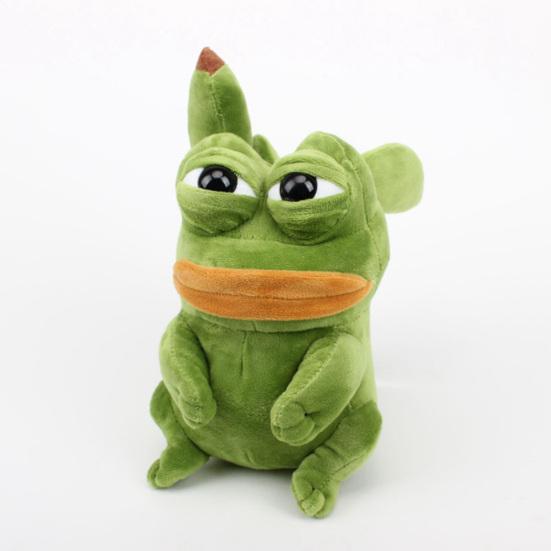 Creative Comfortable Touch PP Cotton Filling Frog Stuffed Doll Boys Girls 3D Green Plush Toy Home Use