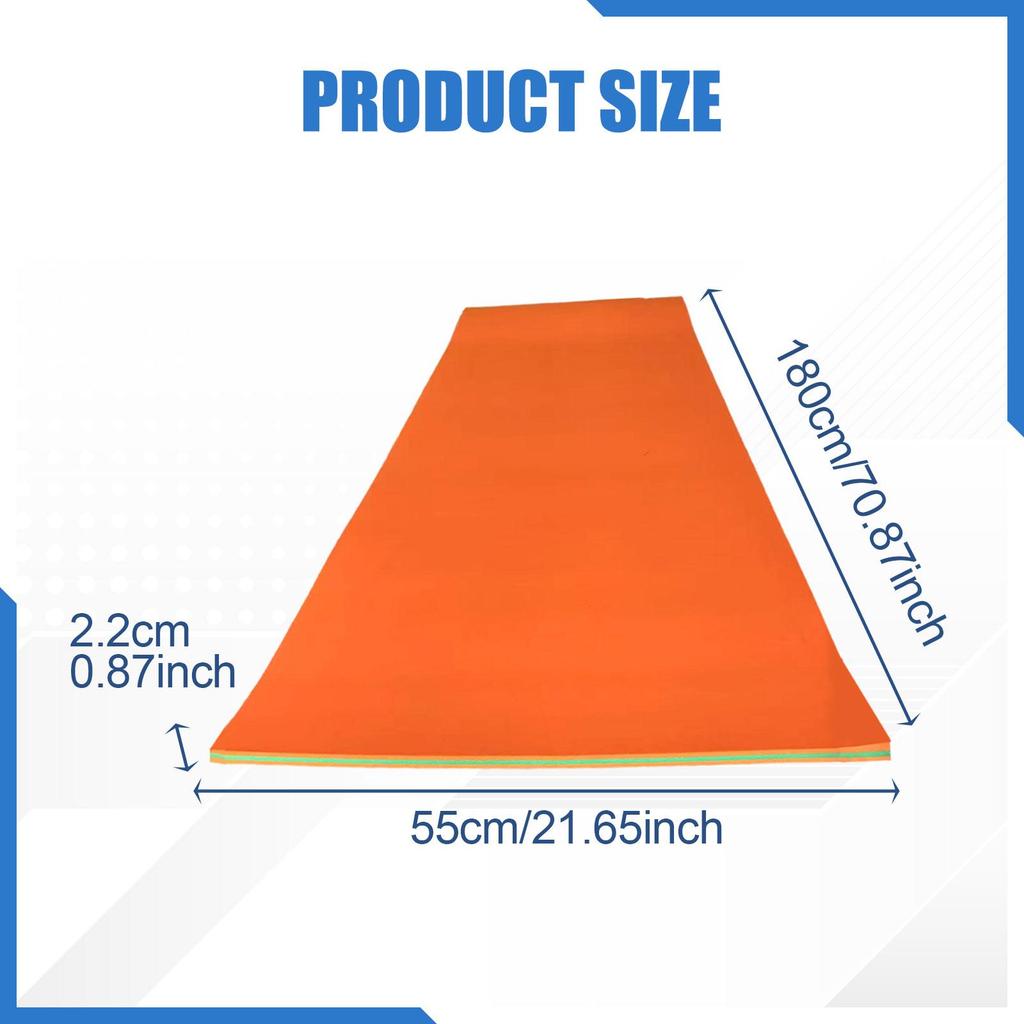 Water Float Mat 5.9ftx1.8ft High Density Pool Pad Roll up Mattress Foam Floating Pad for Play Lake Party Swimming Pool Beach
