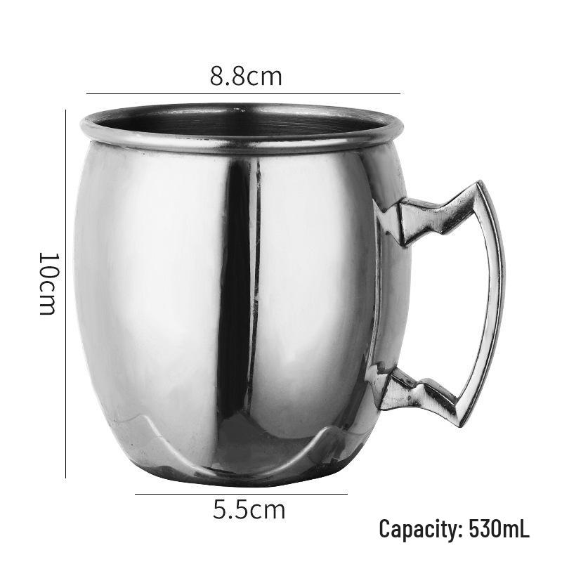 Gehämmerter Kupfer Moscow Mule Becher - Edelstahl Cocktail- & Weinglas