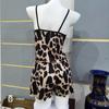 European & American Leopard Print Spaghetti Strap Pajama Set for Women - Lightweight & Sexy, Wearable Outdoors with Shorts.