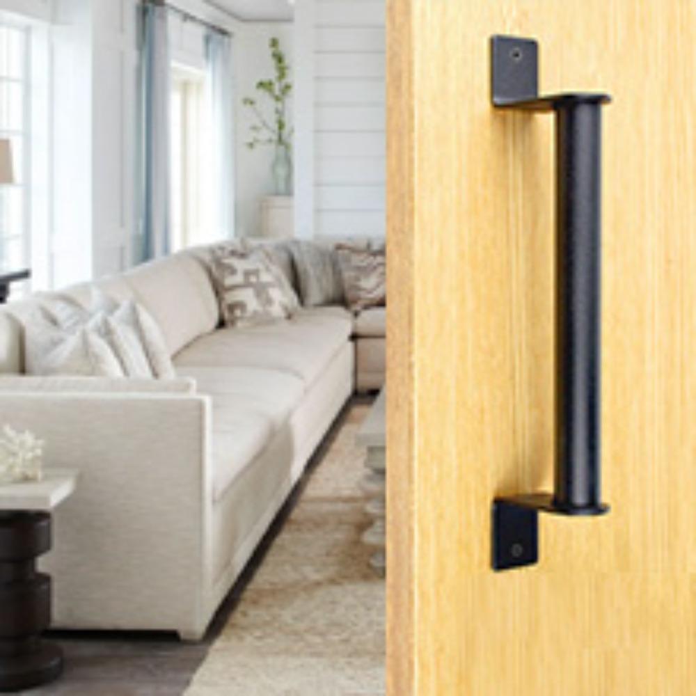 Long Base Barn Door Pull Knob Heavy Duty Modern Design Barn Door Hardware Easy Install Durable Door Pull Handle Closet Door