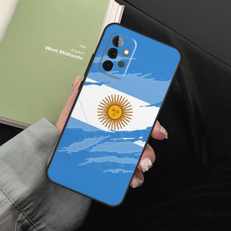 Argentina Flag For Samsung Galaxy A36 A56 A26 A16 A15 A55 A53 A33 A35 A22 A32 A52 A54 A34 A14 A05 A06 Case