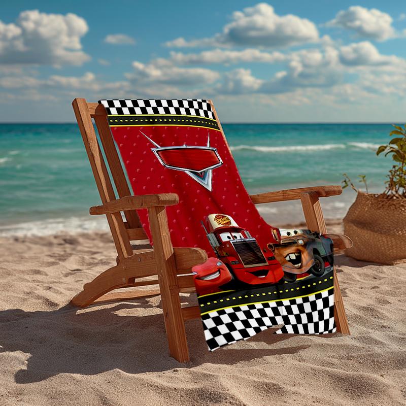 Ultra-Soft Beach Towel with Cars Theme,Ideal for Pool - Camping, Diving - Perfect Travel Essential, Vibrant Beach Towel.