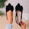 Black Luxury Designer Fashion Design Ladies Slingback Summer New Style Pointed Toe Low Heel Women Sandals Non-slip Flat Shoes