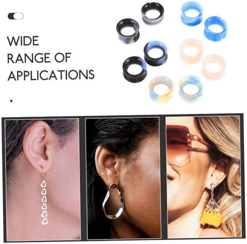 Beavorty 10 Pcs Silicone Ear Gauges Flexible Ear Tunnels Soft Expanders Lightweight Comfortable for Women Men Daily & Party
