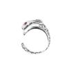 Adjustable Open Ring Women Men Vintage Rabbit Motif Plated Geometric Statement
