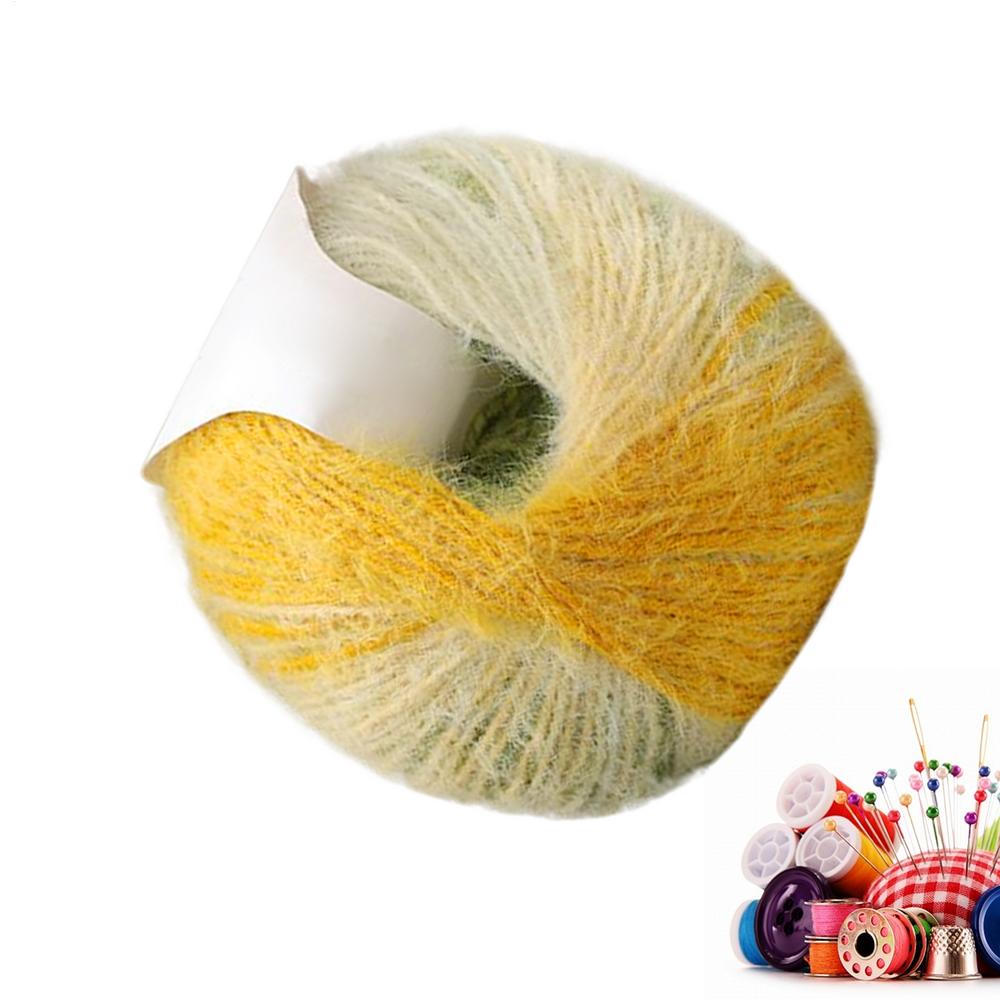 Yarn For Crocheting Wool Acrylic Blend Gradient Thread 2 X 100g Long Pile Beginner Crochet Yarn For Hobbyists Quilting Projects