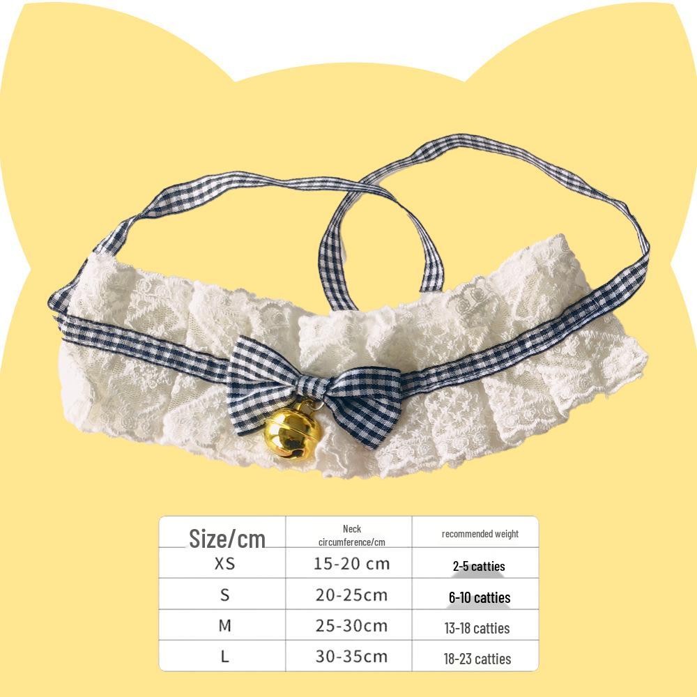 Dog Princess Lace Trim Bandana Collar S