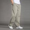 Spring Autumn Thin Men's Casual Pants Work Pants Large Size Loose Men's Long Cargo Pants Elastic Waist Lightweight