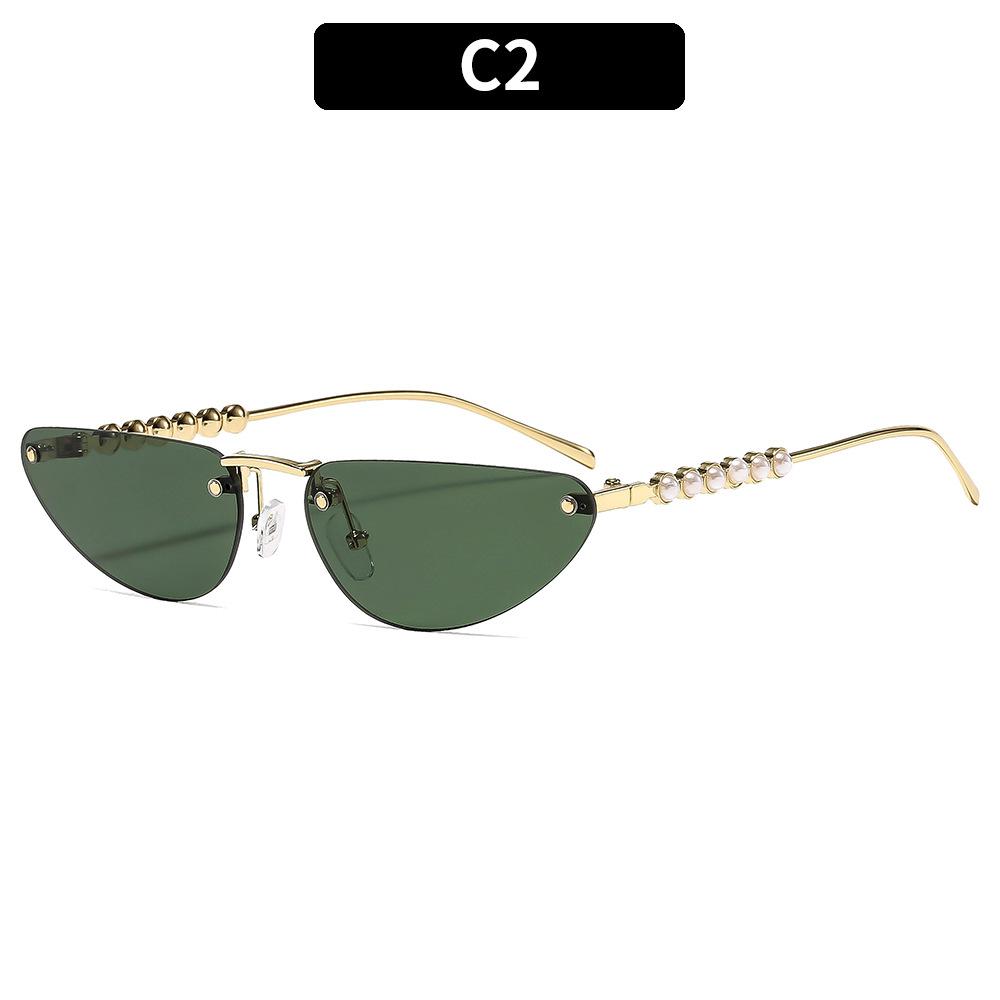 

Женские солнцезащитные очки, треугольные солнцезащитные очки «кошачий глаз», безободковые солнцезащитные очки.