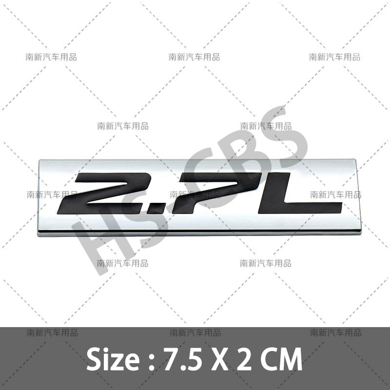 3D Metal 2.0L 2.2L 2.3L 2.4L 2.5L 2.6L 2.7L 2.8L Car Engine Displacement Badge Rear Trunk Emblem Stickers Decorative Accessories