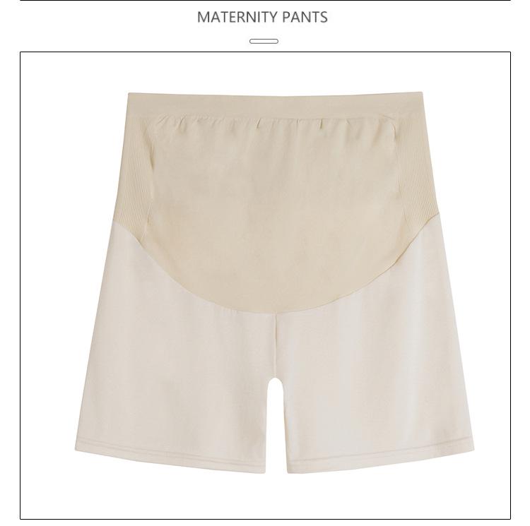 

2026 Plus Size Fine Ribbed Maternity Shorts, Three-Quarter Length, Anti-Exposure, Wearable Throughout Pregnancy, Suitable for Up to 200 Jin. One Size бежевый