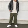 UNIQLO Solid Color High Waist Straight Leg Casual Pants Unisex bottoms Olive 450277-56