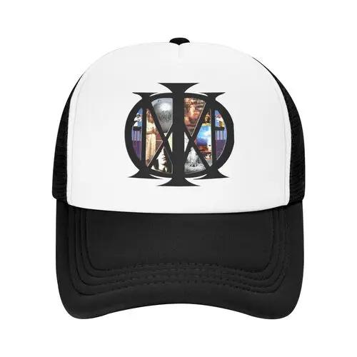 Black Dream Theater Logo Mesh Baseball Cap Unisex Fashion Hat Hat Adjustable Polyester Trucker Cap Wholesale New Trucker Caps