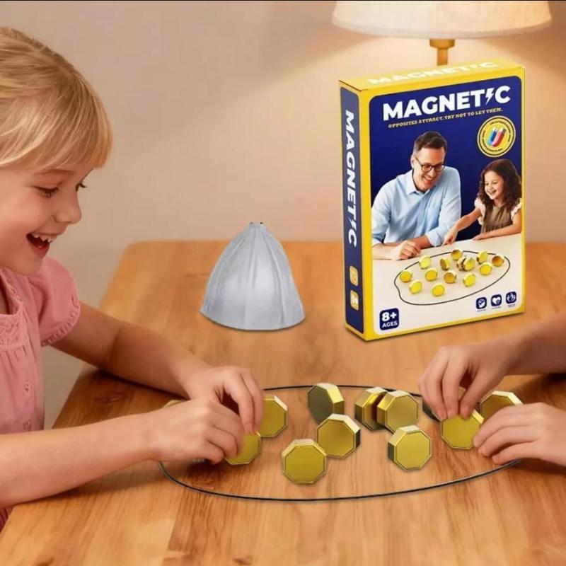 Party Games Magnetic Stones Game Interactive Magnet Board Strategy Game For Family Kids Adults Portable Magnetic Stones Play Set
