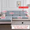 Elastic Sofa Seat Cushion Cover Spandex Polyester Sofa Cover for Living Room Washable Removable L Shape Corner Couch Protector