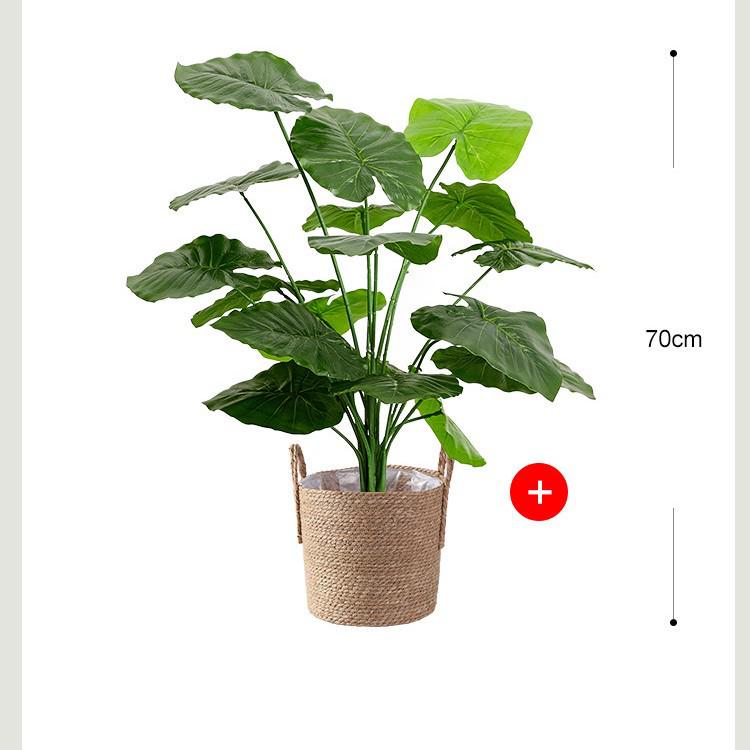 Nordic Style Monstera Faux Plant Arrangement for Living Room Decor